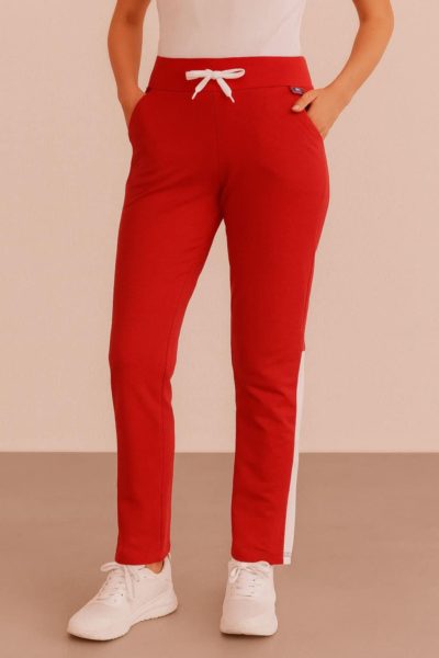 Trenerka pamučna donji deo crvena