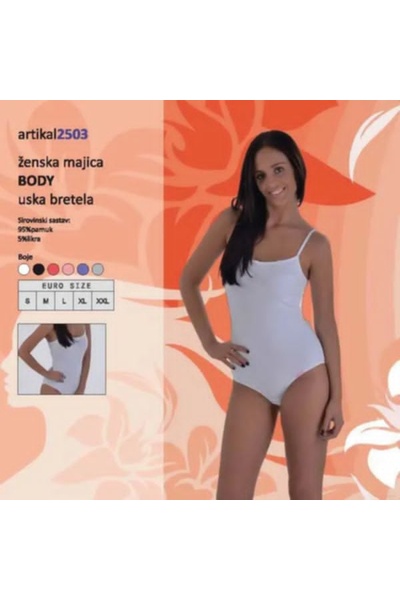 Ženski bodi tanka bretela Nagard 2503